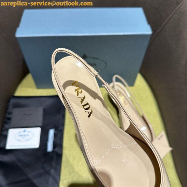 Replica Prada Slingback Pumps 45mm in Powder Brushed Leather 7