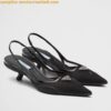 Replica Prada Slingback Pumps in Powder Padded Leather 2