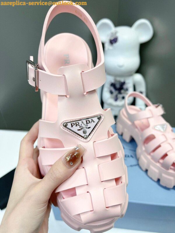 Replica Prada Foam Sandals in Light Pink Rubber 6