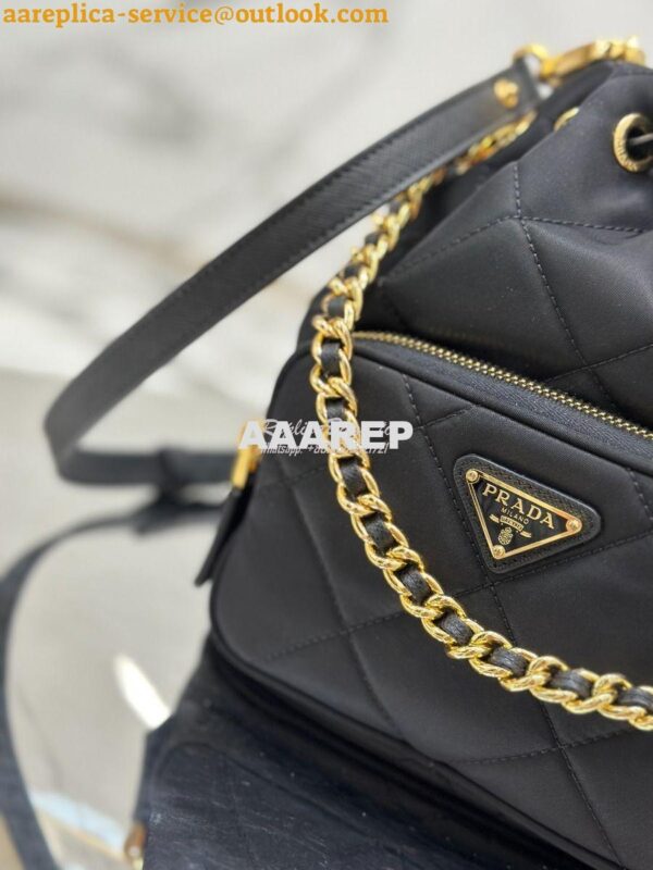 Replica Prada Re-Edition 1995 Chaîne Re-Nylon shoulder bag 1BH038 Blac 3