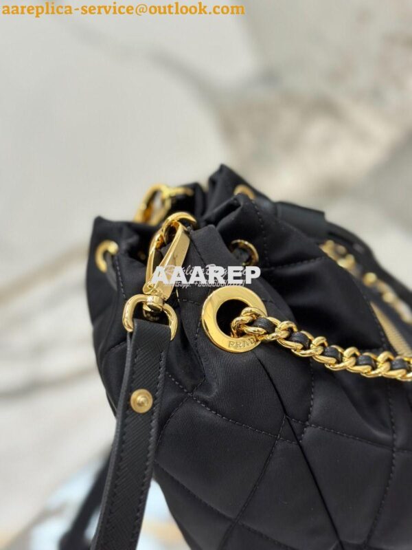 Replica Prada Re-Edition 1995 Chaîne Re-Nylon shoulder bag 1BH038 Blac 5