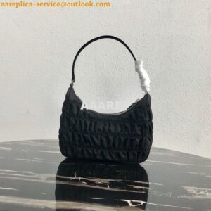 Replica Prada 1NE204 Prada Nylon and Saffiano Leather Mini Bag in Black 2