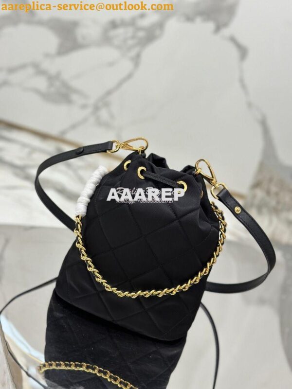 Replica Prada Re-Edition 1995 Chaîne Re-Nylon shoulder bag 1BH038 Blac 8