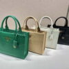 Replica Prada 1BA379 Small leather Prada Symbole bag with topstitching Black