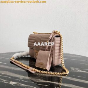 Replica Prada 1BD108 Medium Leather Prada Diagramme Bag Apricot