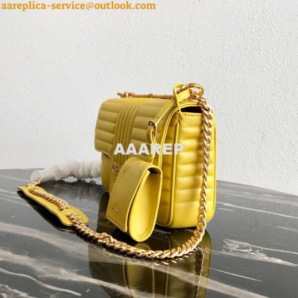 Replica Prada 1BD108 Medium Leather Prada Diagramme Bag Yellow 3