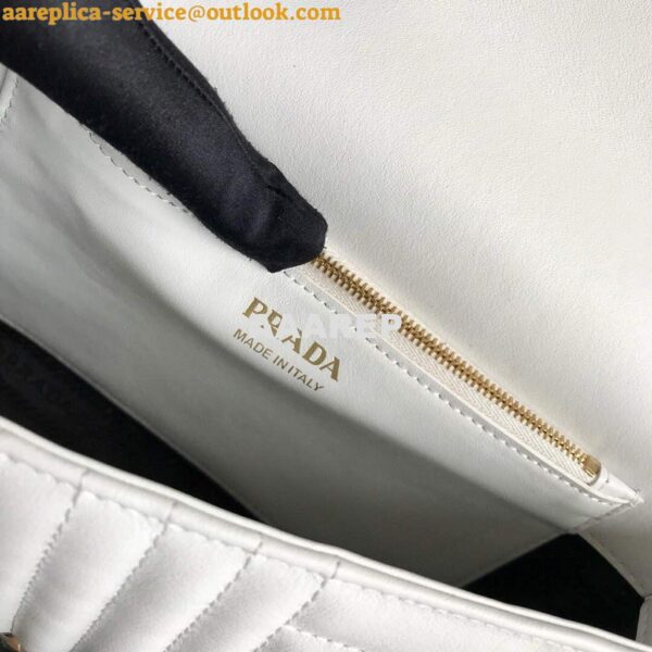 Replica Prada 1BD108 Medium Leather Prada Diagramme Bag White 7