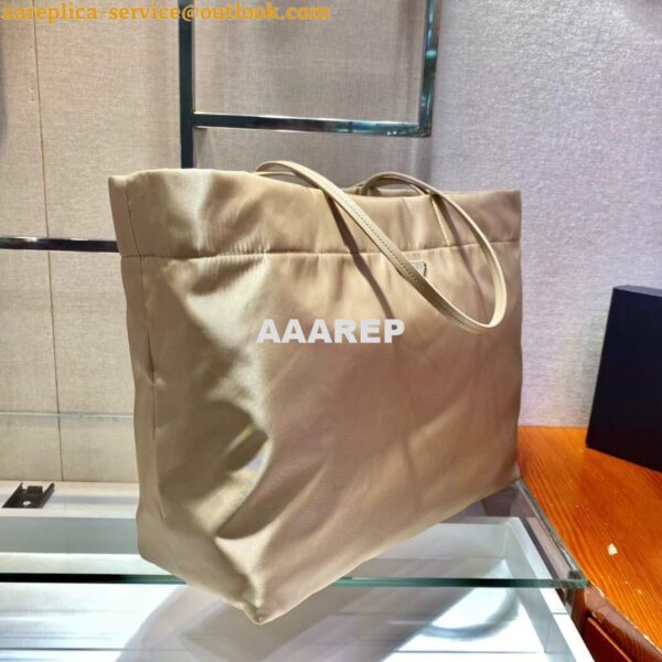 Replica Prada 1BG107 Re Nylon Medium Tote Bag Apricot 5