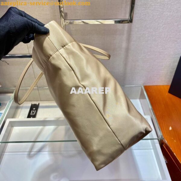 Replica Prada 1BG107 Re Nylon Medium Tote Bag Apricot 6