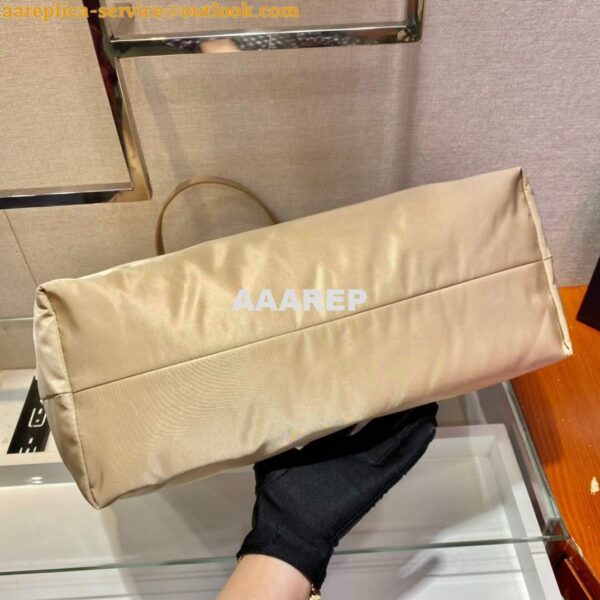 Replica Prada 1BG107 Re Nylon Medium Tote Bag Apricot 7