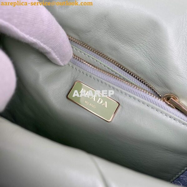 Replica Prada 1BD291 Prada System nappa leather patchwork bag Light Green 8