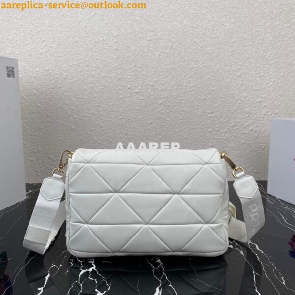 Replica Prada 1BD291 Prada System nappa leather patchwork bag White 2