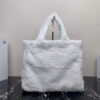 Replica Prada 1BG312 Straw and Leather Tote Apricot 2