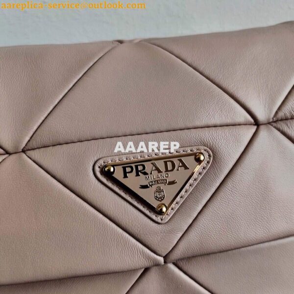 Replica Prada 1BD292 Prada System nappa leather patchwork Bag Apricot 4