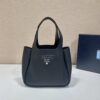 Replica Prada 1BG312 Straw and Leather Tote Apricot