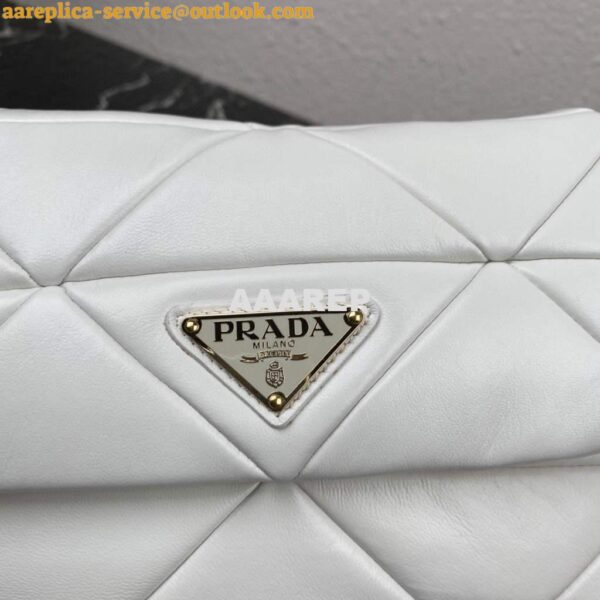 Replica Prada 1BD292 Prada System nappa leather patchwork Bag White 5