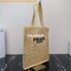 Replica Prada 1BG393 Raffia tote bag Black 2