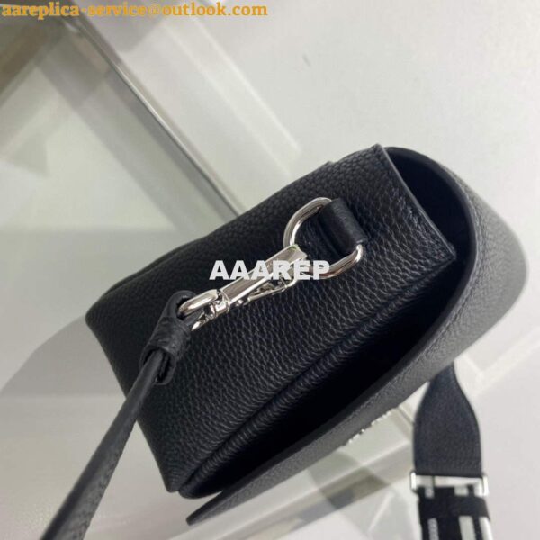 Replica Prada 1BD314 Leather shoulder bag Black 4