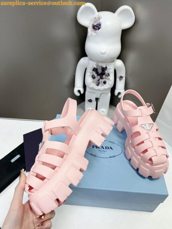 Replica Prada Foam Sandals in Light Pink Rubber 11