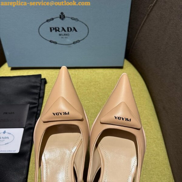 Replica Prada Slingback Pumps in Powder Padded Leather 5