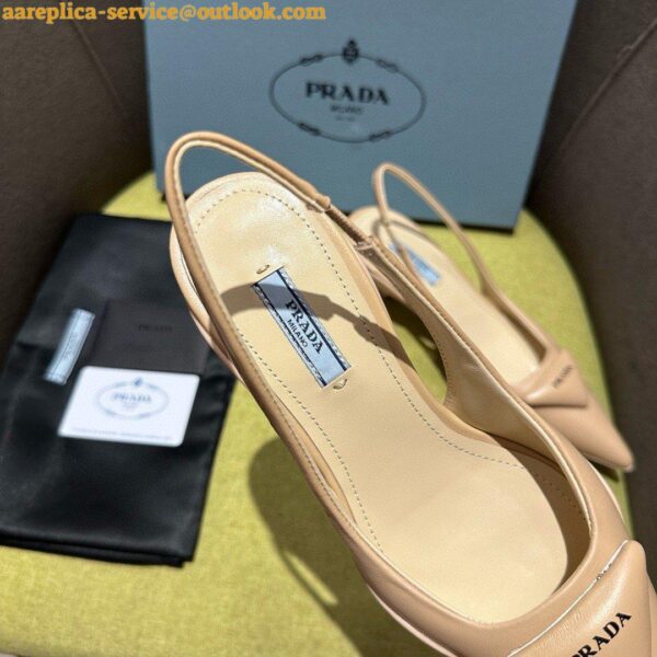 Replica Prada Slingback Pumps in Powder Padded Leather 4