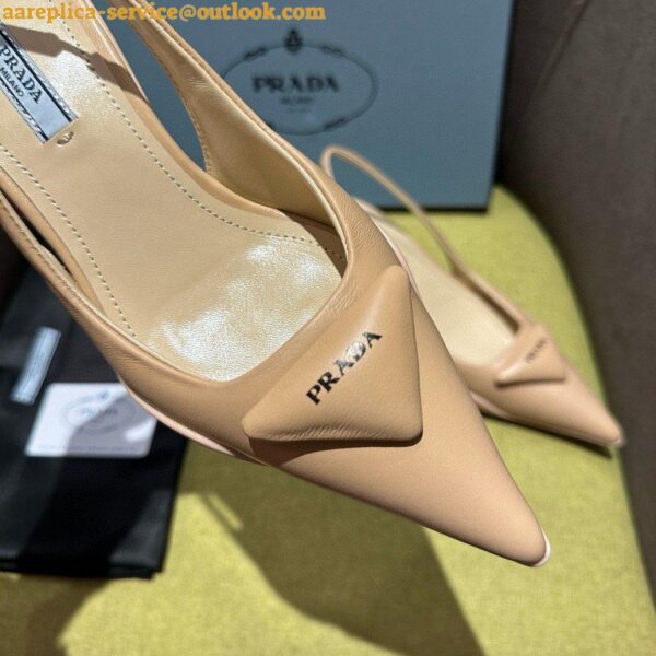 Replica Prada Slingback Pumps in Powder Padded Leather 5