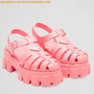 Replica Prada Foam Sandals in Pink Rubber 2