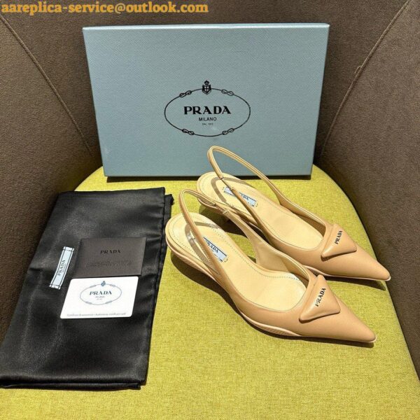 Replica Prada Slingback Pumps in Powder Padded Leather 9