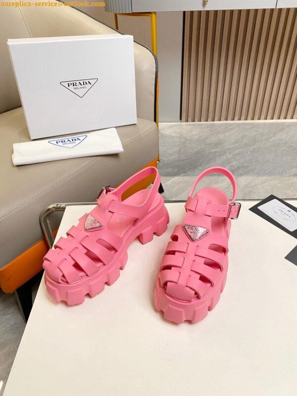 Replica Prada Foam Sandals in Pink Rubber 9