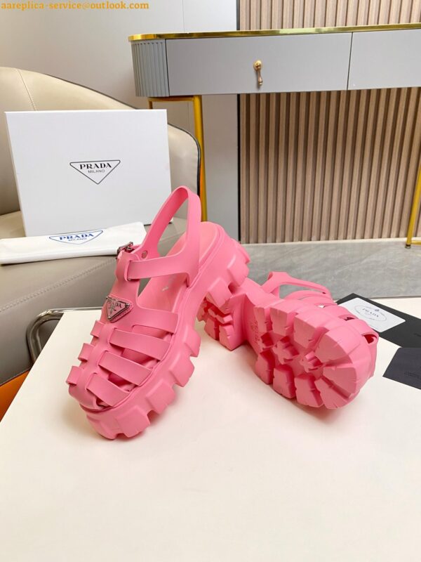 Replica Prada Foam Sandals in Pink Rubber 9