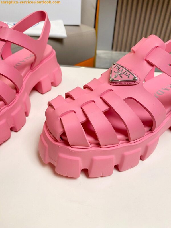 Replica Prada Foam Sandals in Pink Rubber 12