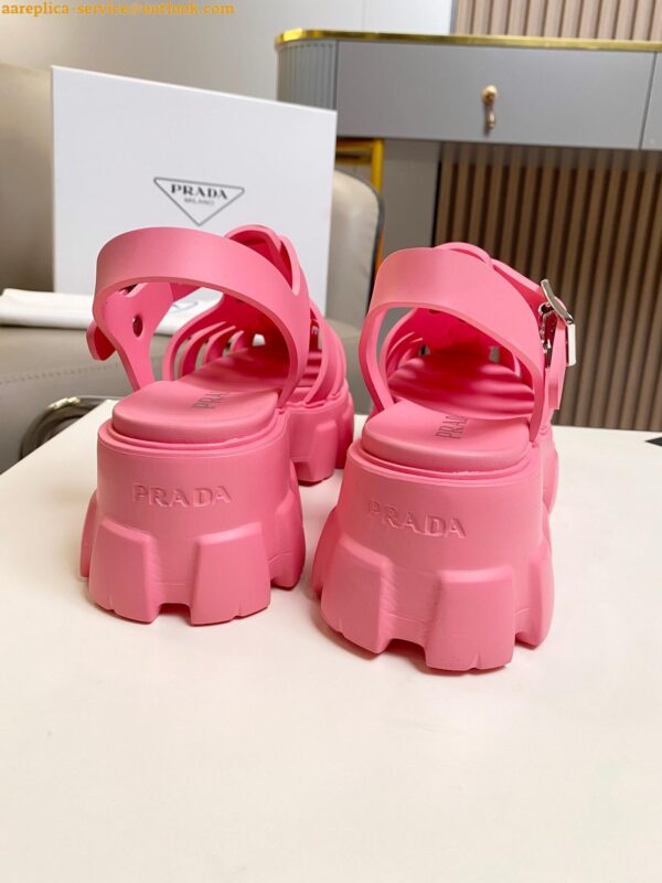 Replica Prada Foam Sandals in Pink Rubber 13