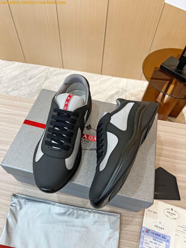 Replica Prada America's Cup Sneakers in Black Rubber and Bike Fabric 9