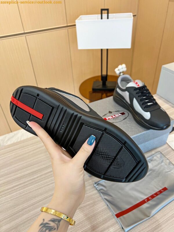 Replica Prada America's Cup Sneakers in Black Rubber and Bike Fabric 11