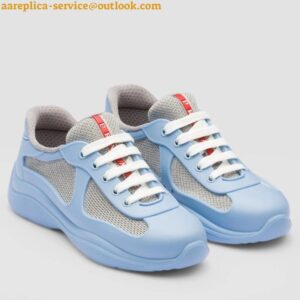 Replica Prada America's Cup Sneakers in Blue Rubber and Bike Fabric 2