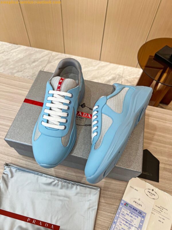 Replica Prada America's Cup Sneakers in Blue Rubber and Bike Fabric 6