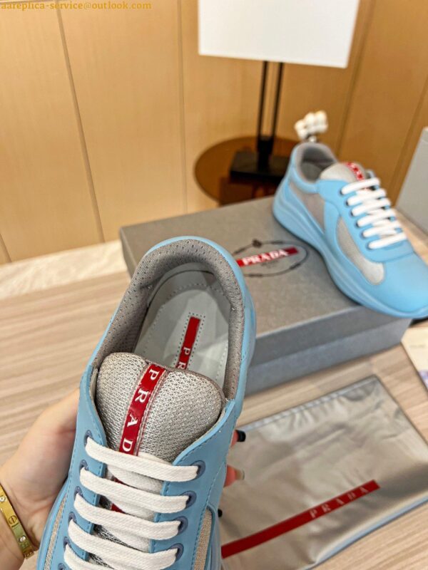 Replica Prada America's Cup Sneakers in Blue Rubber and Bike Fabric 20