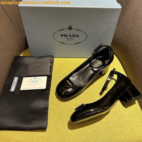 Replica Prada Monolith Padded Sandals In Black Nappa Leather 31