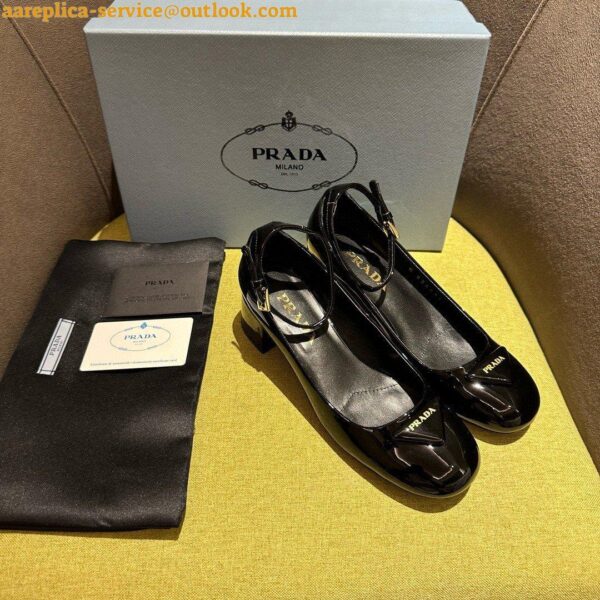 Replica Prada Monolith Padded Sandals In Black Nappa Leather 36