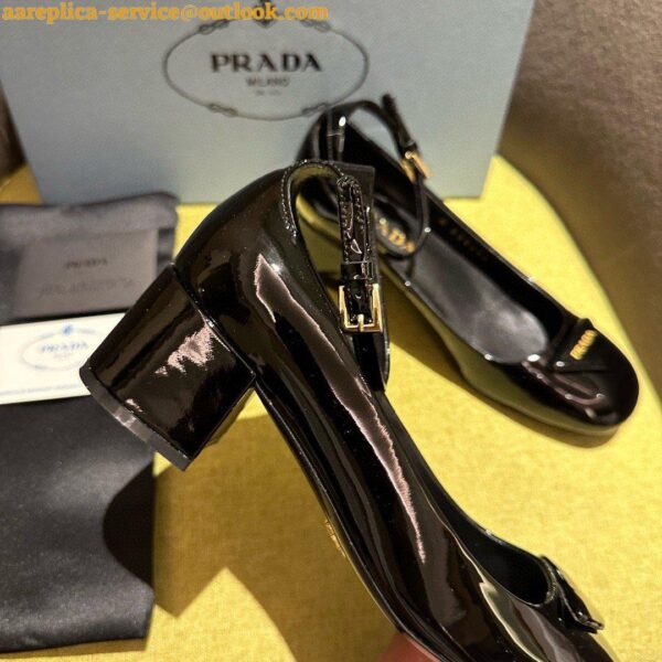 Replica Prada Monolith Padded Sandals In Black Nappa Leather 37