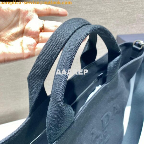 Replica Prada 1BG395 Drill tote Shoulder bag Black 4