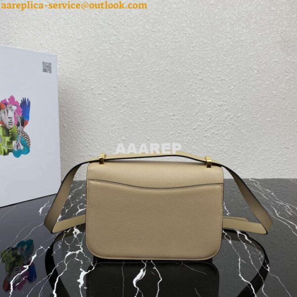 Replica Prada 1BD320 Prada Emblème Saffiano Shoulder Bag Tan 3