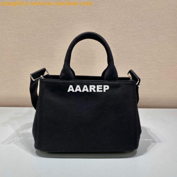 Replica Prada 1BG439 Denim Tote bag black 5