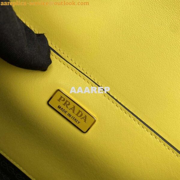 Replica Prada 1BD320 Prada Emblème Saffiano Shoulder Bag Yellow 10