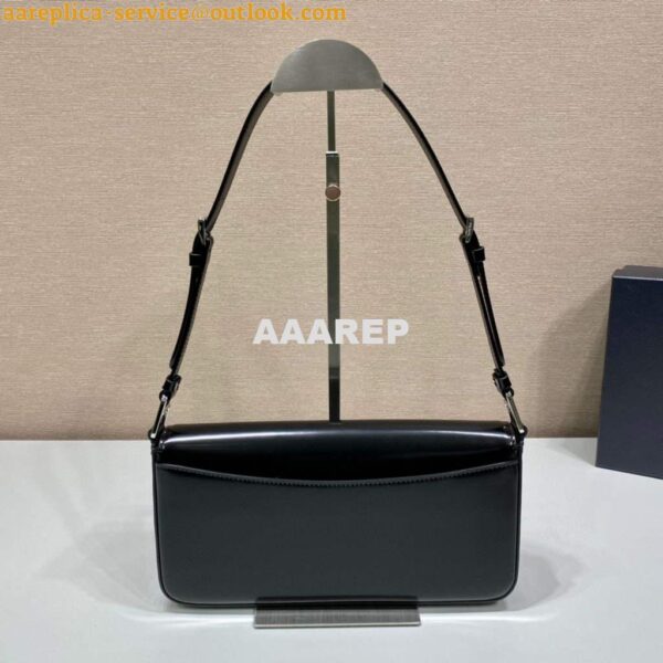 Replica Prada 1BD323 Brushed leather Prada Femme bag Black 5