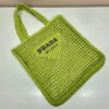 Replica Prada 1BG393 Raffia tote bag Black