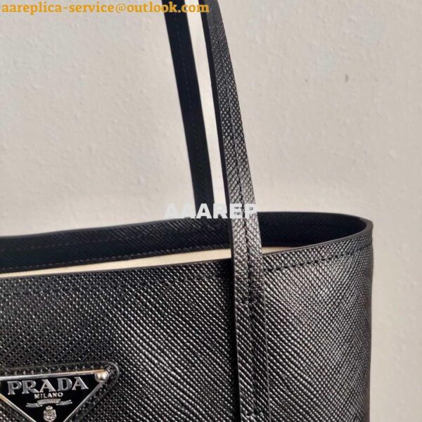 Replica Prada Saffiano Leather 1BG342 Tote Black 4