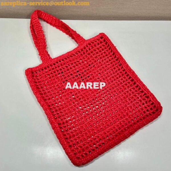 Replica Prada 1BG393 Raffia tote bag Red 3