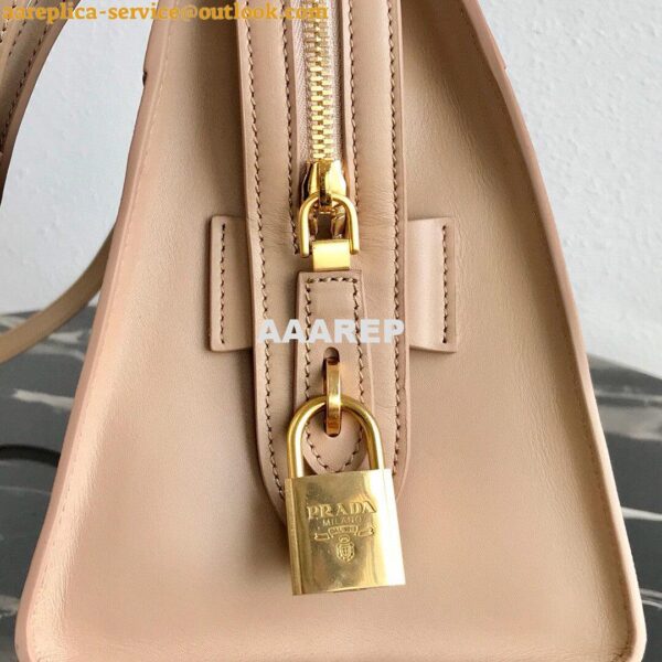 Replica Prada 1BA046 Medium Esplanade Leather Tote Bag Apricot 5