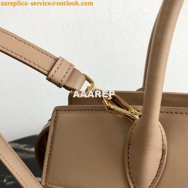 Replica Prada 1BA046 Medium Esplanade Leather Tote Bag Apricot 9